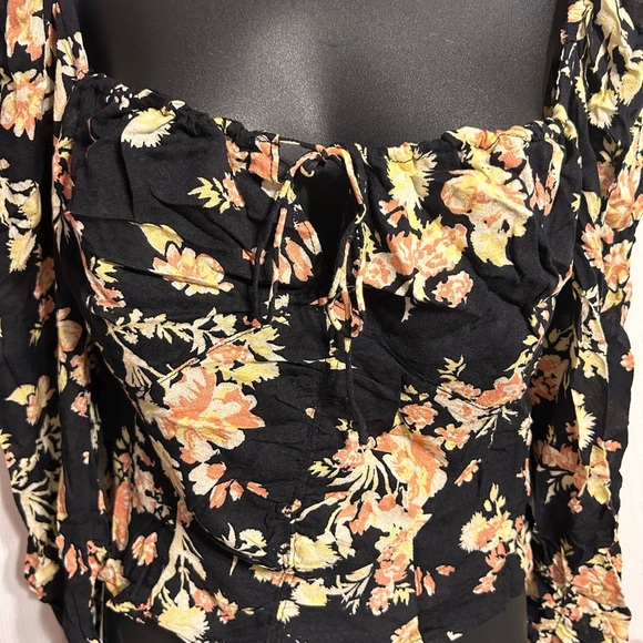 NWT free people Hillary floral blouse with smock detailing - Picture 12 of 14